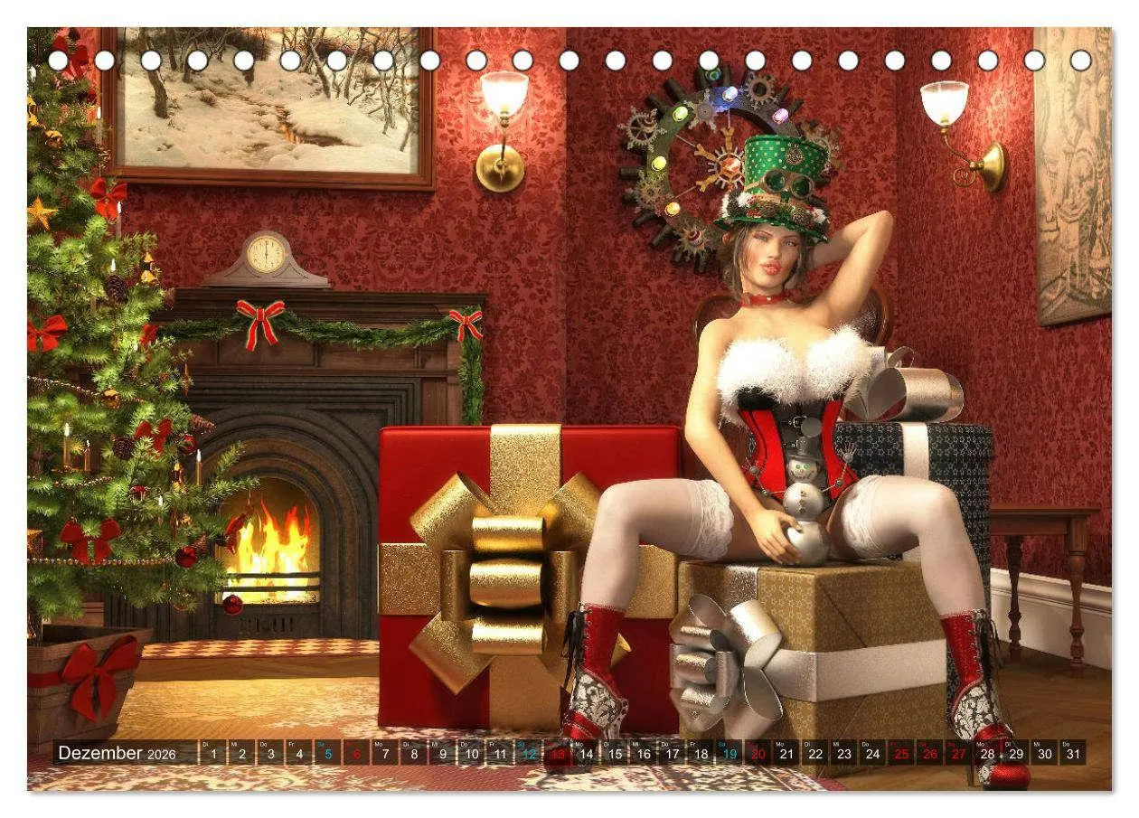 Bild: 9783457619063 | Steampunk Ladys Pin Up (Tischkalender 2026 DIN A5 quer), CALVENDO...