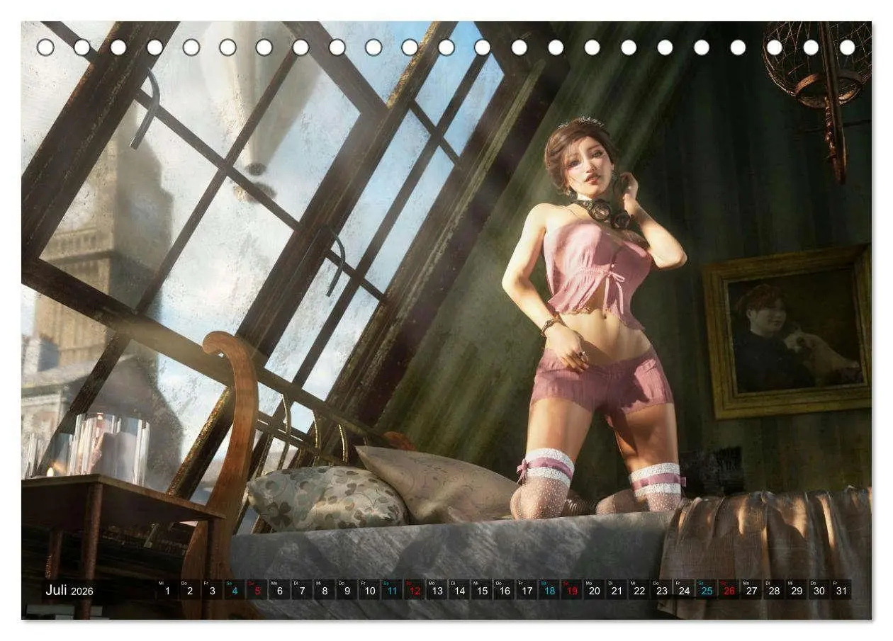 Bild: 9783457619063 | Steampunk Ladys Pin Up (Tischkalender 2026 DIN A5 quer), CALVENDO...