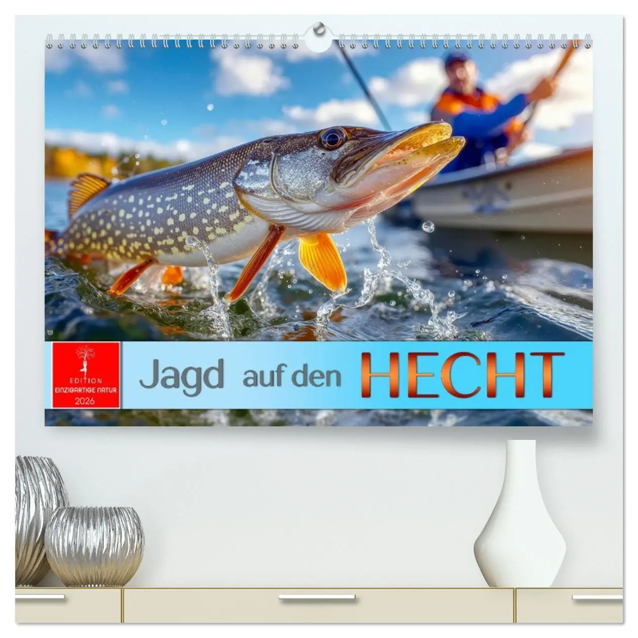Cover: 9783516639063 | Jagd auf den Hecht (hochwertiger Premium Wandkalender 2026 DIN A2...