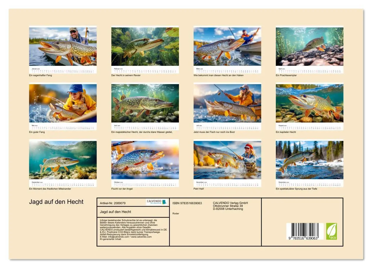 Bild: 9783516639063 | Jagd auf den Hecht (hochwertiger Premium Wandkalender 2026 DIN A2...