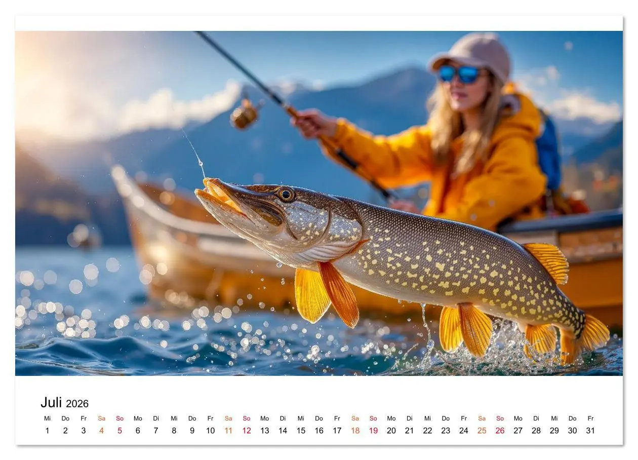 Bild: 9783516639063 | Jagd auf den Hecht (hochwertiger Premium Wandkalender 2026 DIN A2...