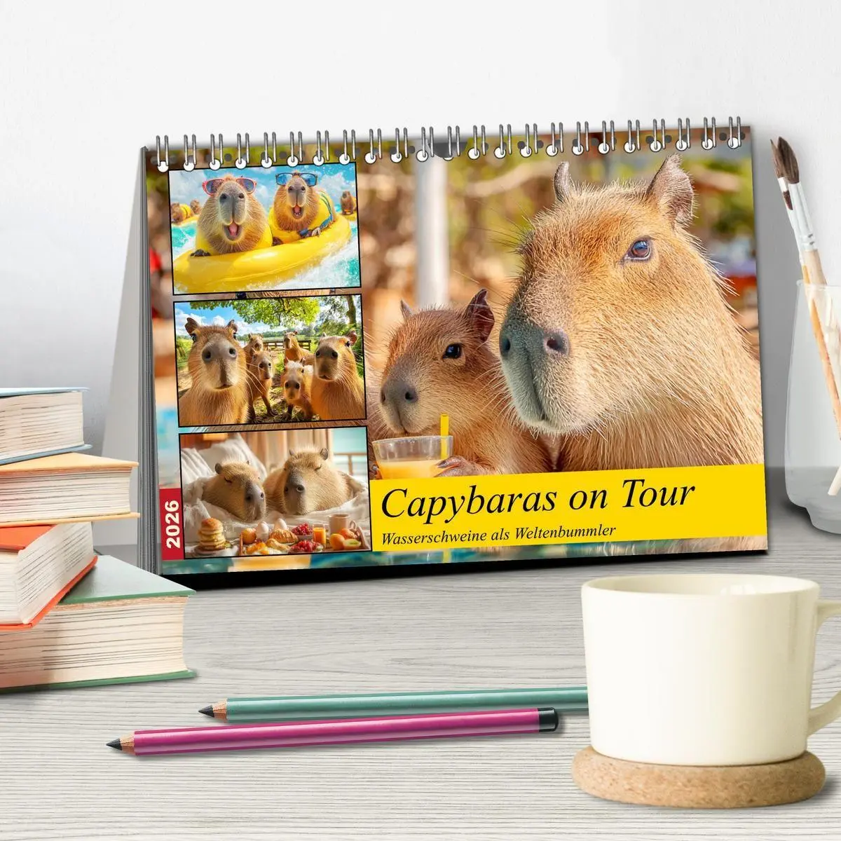 Bild: 9783516709063 | Capybaras on Tour. Wasserschweine als Weltenbummler (Tischkalender...