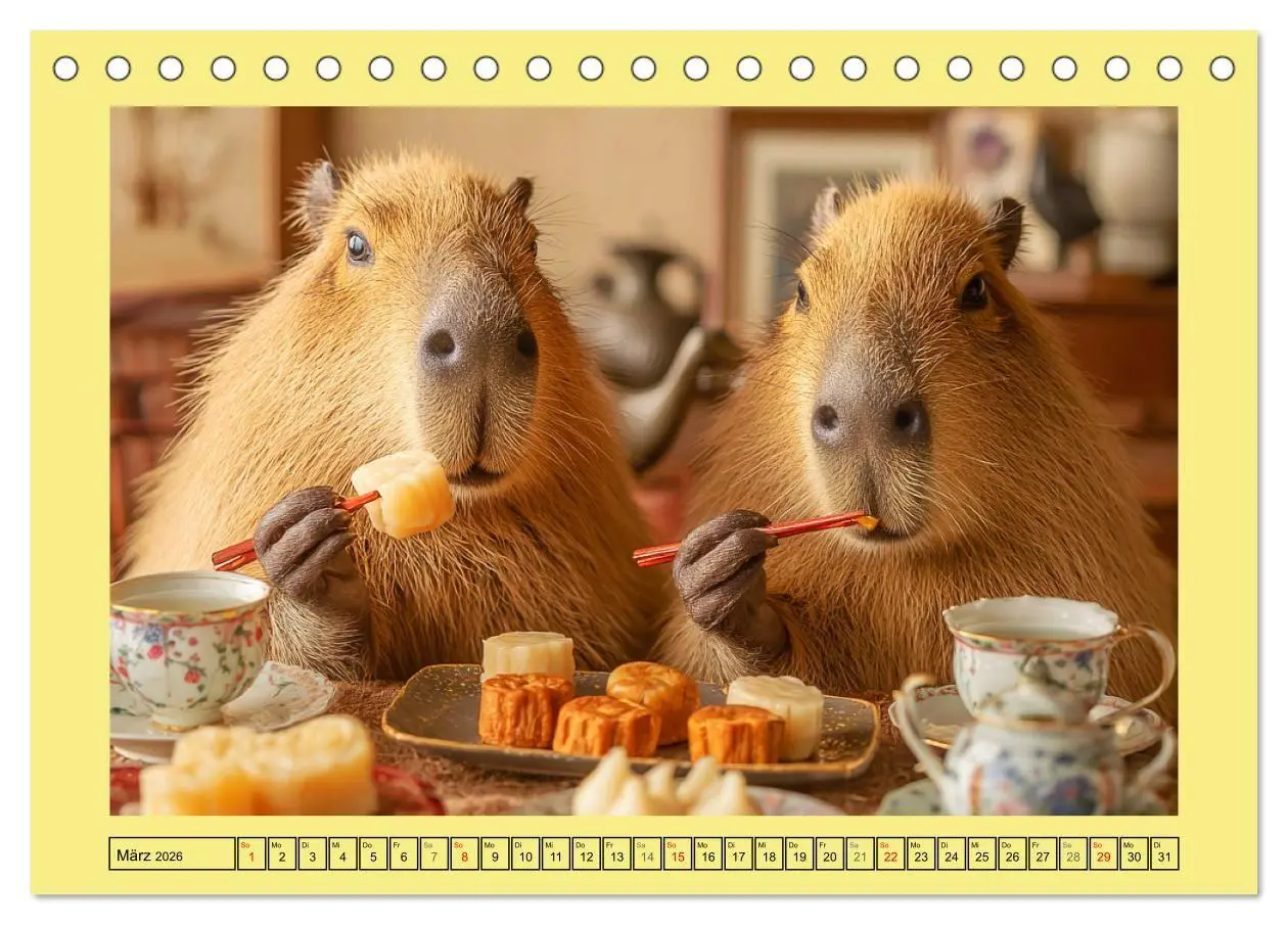 Bild: 9783516709063 | Capybaras on Tour. Wasserschweine als Weltenbummler (Tischkalender...