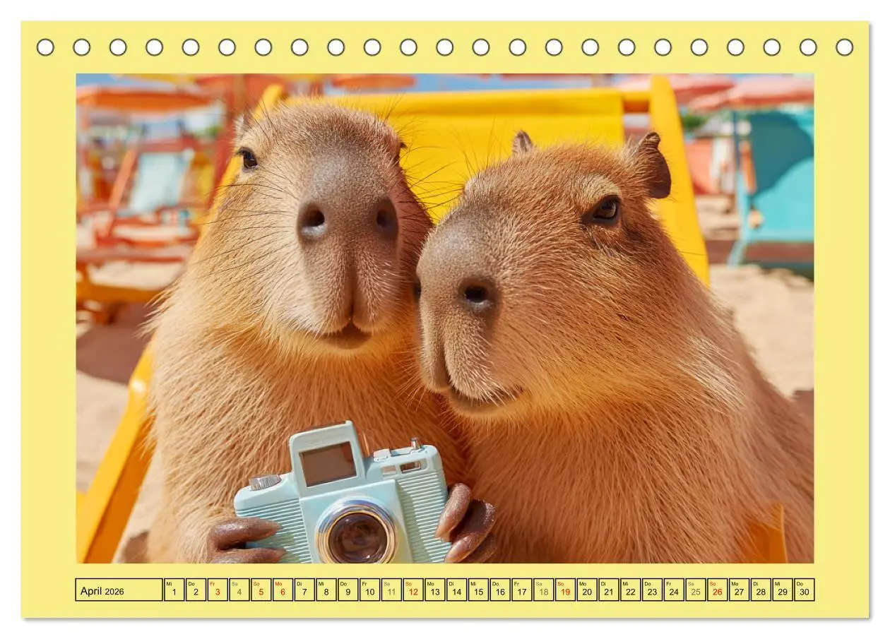 Bild: 9783516709063 | Capybaras on Tour. Wasserschweine als Weltenbummler (Tischkalender...
