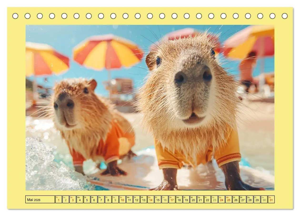 Bild: 9783516709063 | Capybaras on Tour. Wasserschweine als Weltenbummler (Tischkalender...