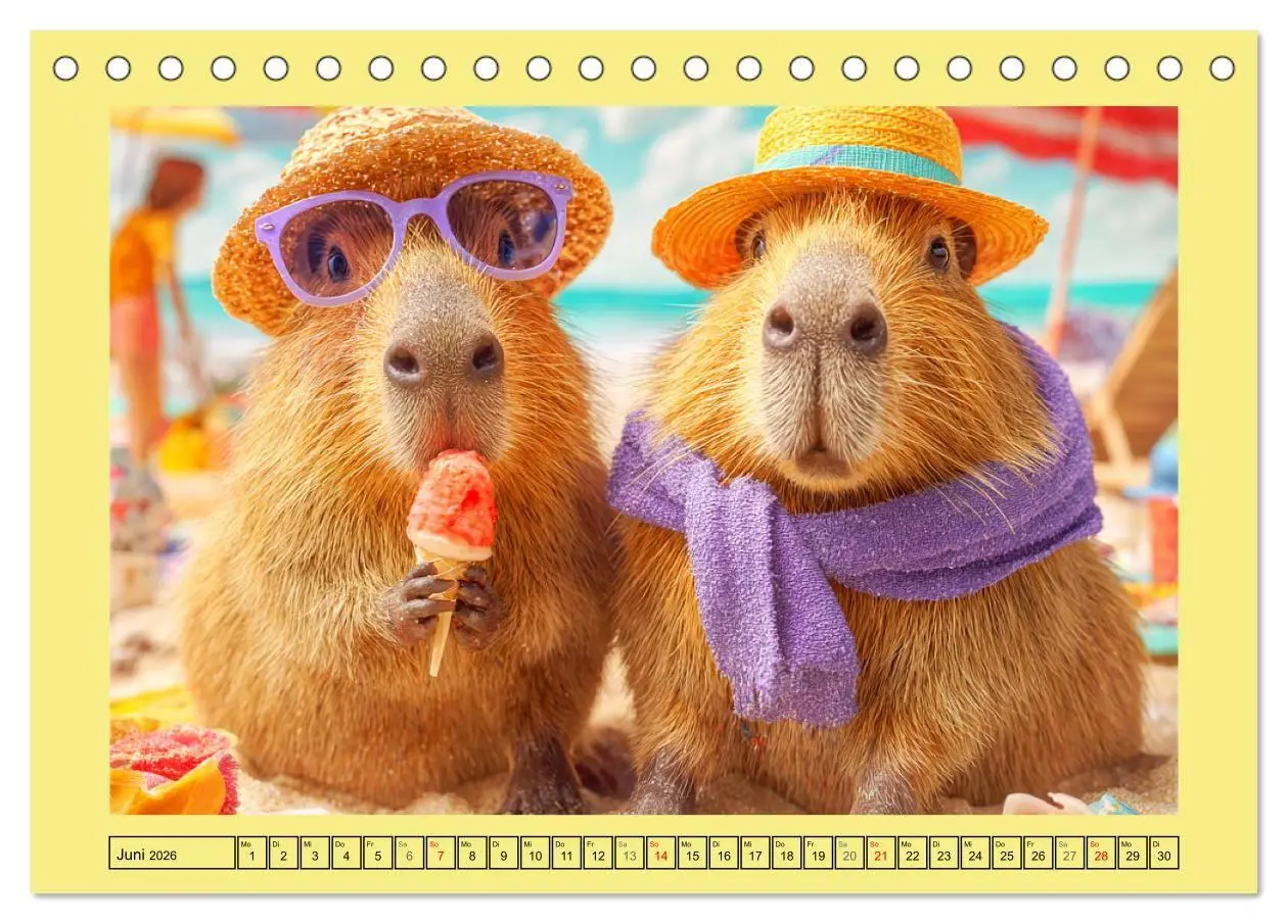 Bild: 9783516709063 | Capybaras on Tour. Wasserschweine als Weltenbummler (Tischkalender...