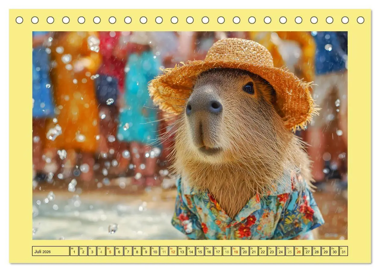 Bild: 9783516709063 | Capybaras on Tour. Wasserschweine als Weltenbummler (Tischkalender...