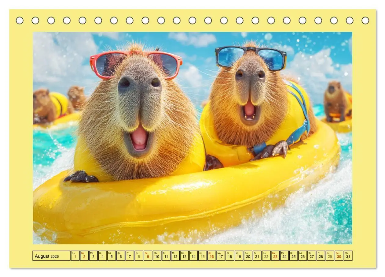 Bild: 9783516709063 | Capybaras on Tour. Wasserschweine als Weltenbummler (Tischkalender...