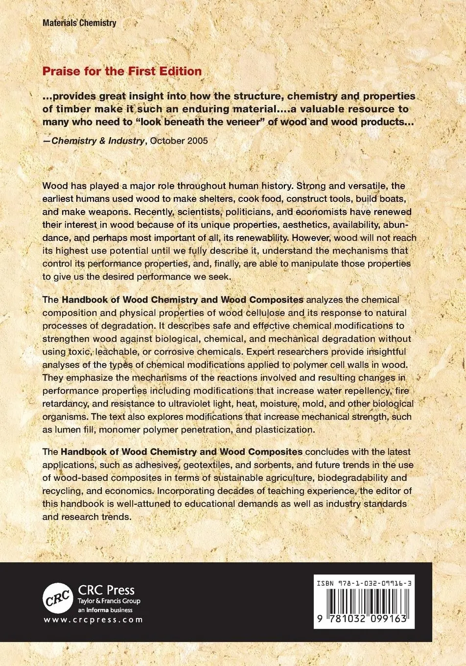 Rückseite: 9781032099163 | Handbook of Wood Chemistry and Wood Composites | Roger M. Rowell