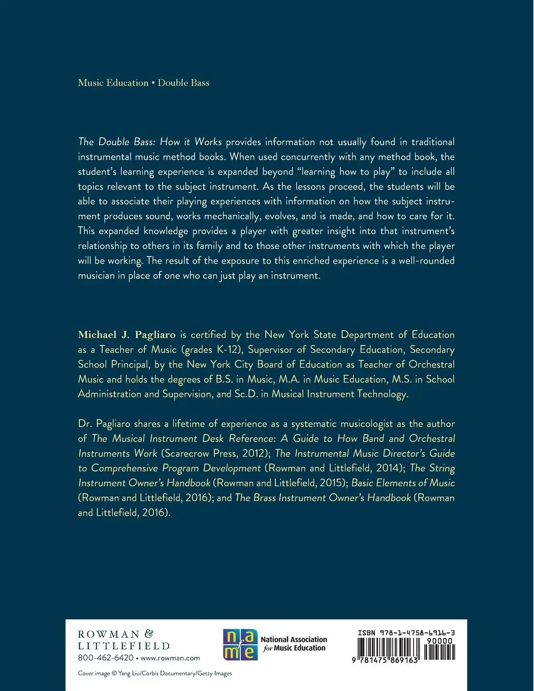 Rückseite: 9781475869163 | The Double Bass, How It Works | Michael J. Pagliaro | Taschenbuch