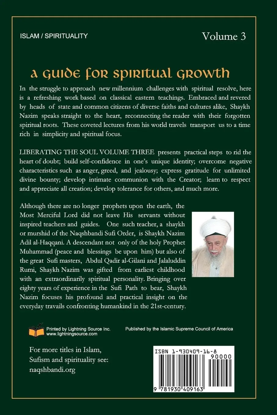 Rückseite: 9781930409163 | Liberating the Soul | A Guide for Spiritual Growth, Volume Three