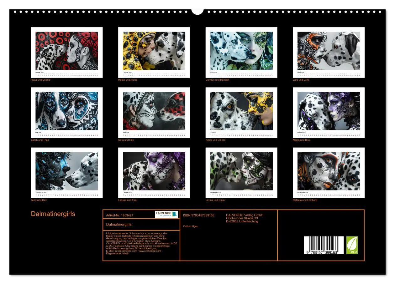 Bild: 9783457399163 | Dalmatinergirls (hochwertiger Premium Wandkalender 2026 DIN A2...