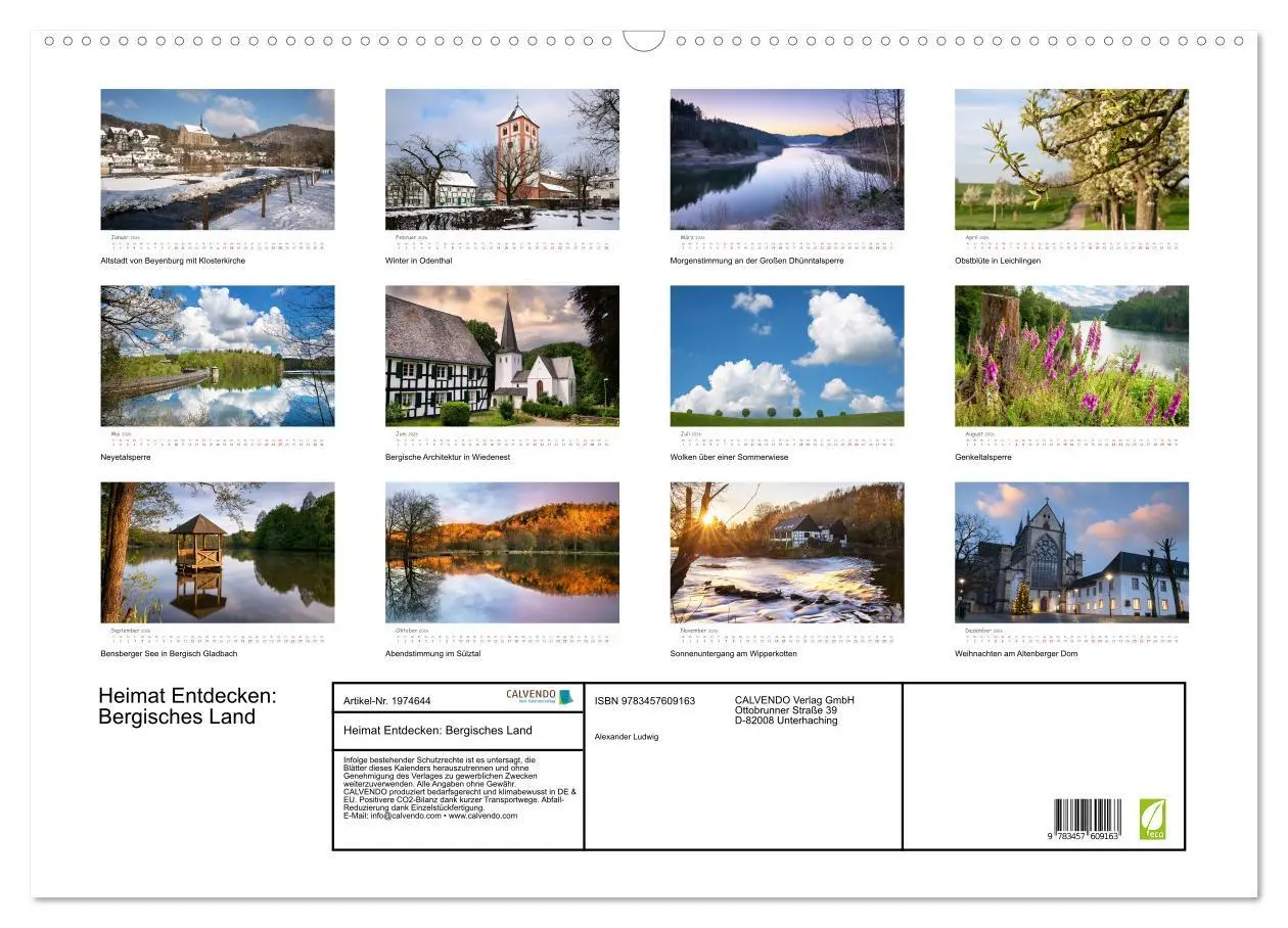 Bild: 9783457609163 | Heimat Entdecken: Bergisches Land (Wandkalender 2026 DIN A2 quer),...