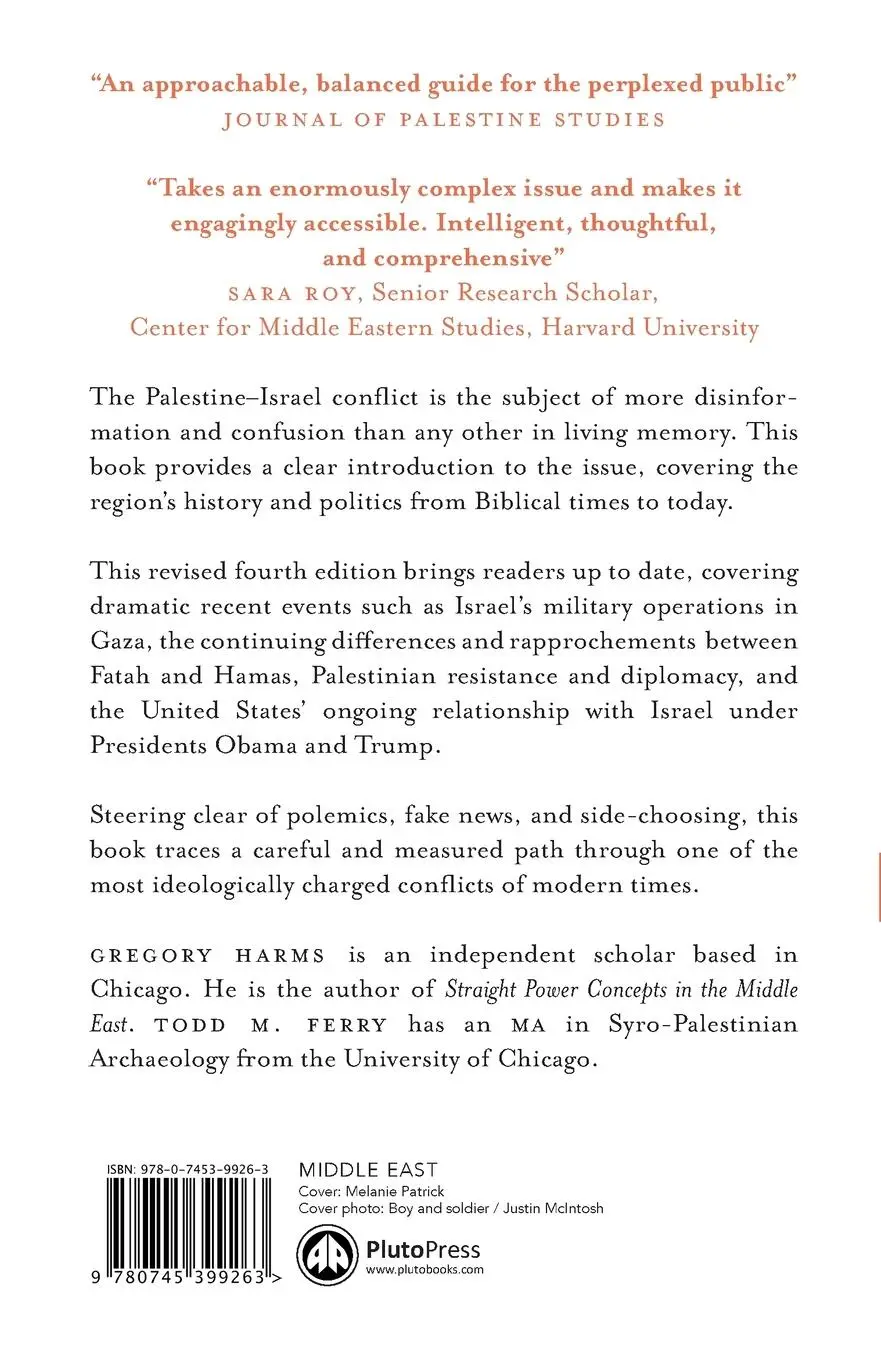 Rückseite: 9780745399263 | The Palestine-Israel Conflict | A Basic Introduction | Harms (u. a.)