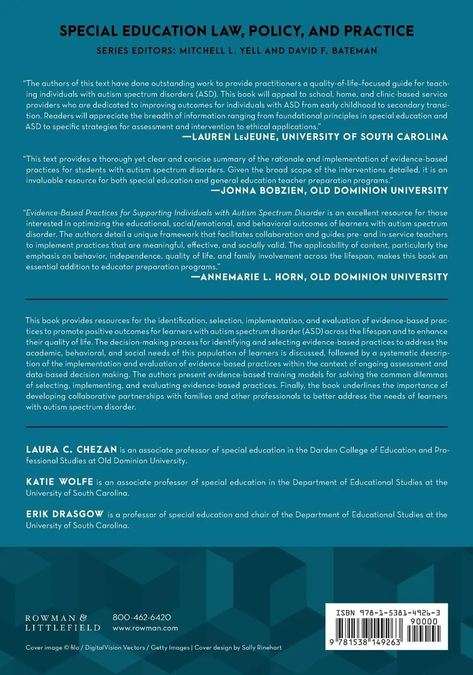 Rückseite: 9781538149263 | Evidence-Based Practices for Supporting Individuals with Autism...