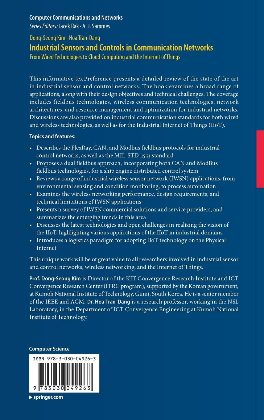 Rückseite: 9783030049263 | Industrial Sensors and Controls in Communication Networks | Buch | xvi