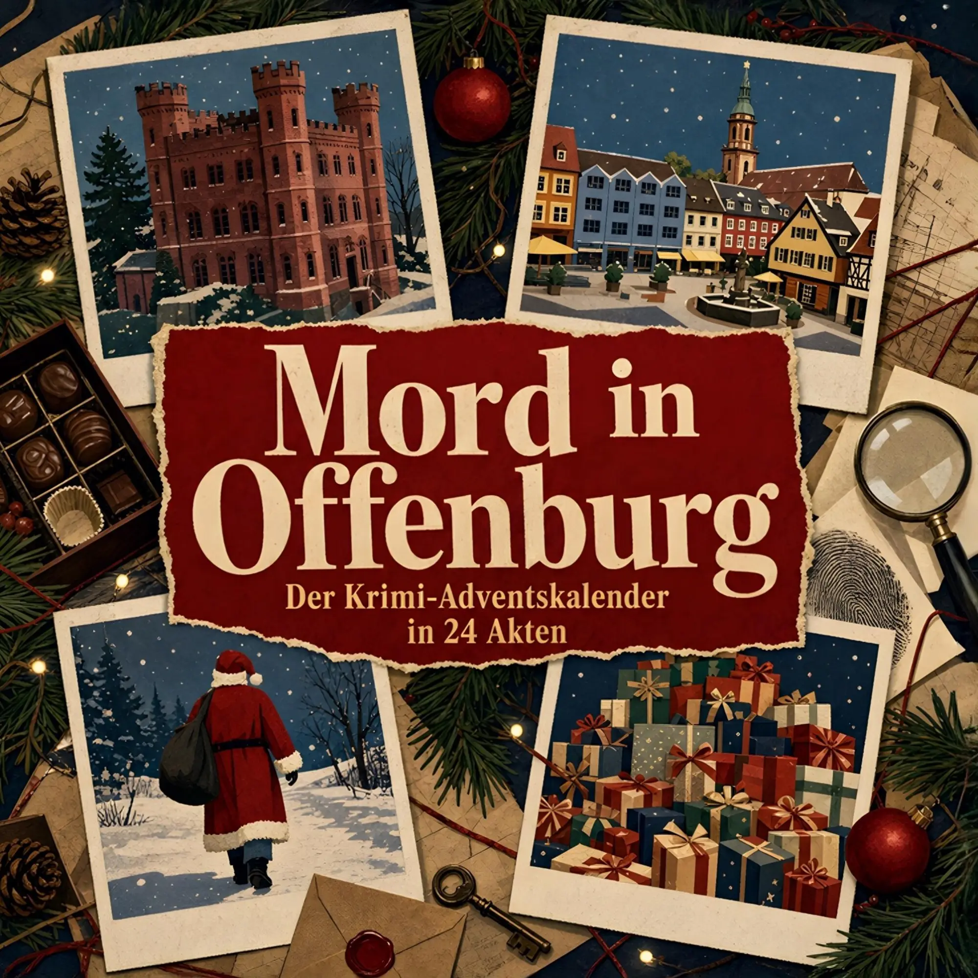 Cover: 9783696119263 | Mord in Offenburg | Der Krimi-Adventskalender in 24 Akten | Schneider