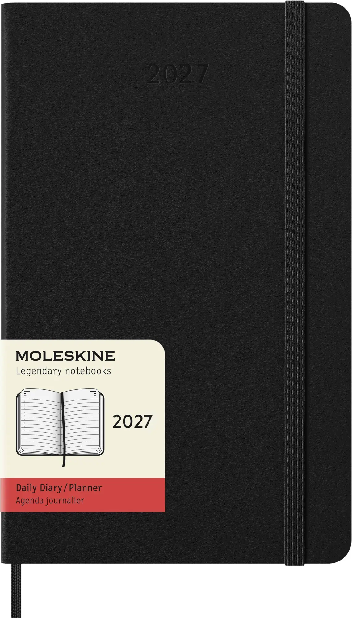Cover: 8056999279363 | Moleskine 12 Monate Tageskalender 2027, Large/A5, 1 Tag = 1 Seite,...