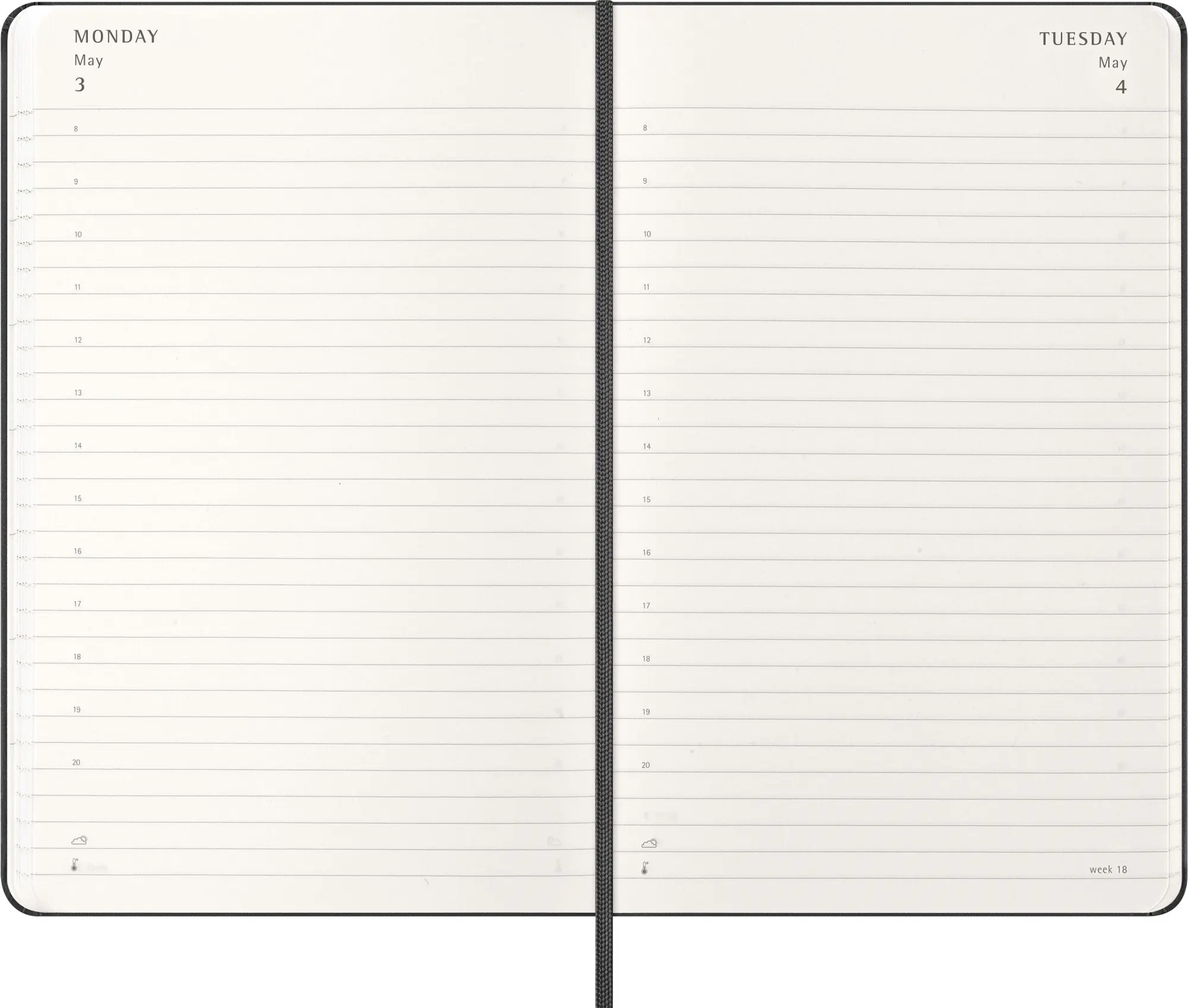 Bild: 8056999279363 | Moleskine 12 Monate Tageskalender 2027, Large/A5, 1 Tag = 1 Seite,...