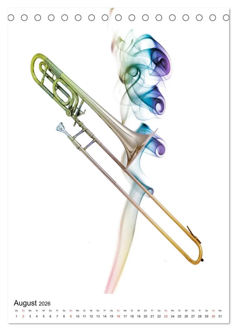 Bild: 9783516399363 | Musik Blasinstrumente (Tischkalender 2026 DIN A5 hoch), CALVENDO...
