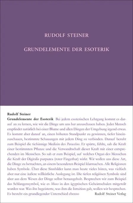 Cover: 9783727409363 | Rudolf Steiner Gesamtausgabe 93a . Grundelemente der Esoterik | Rudolf