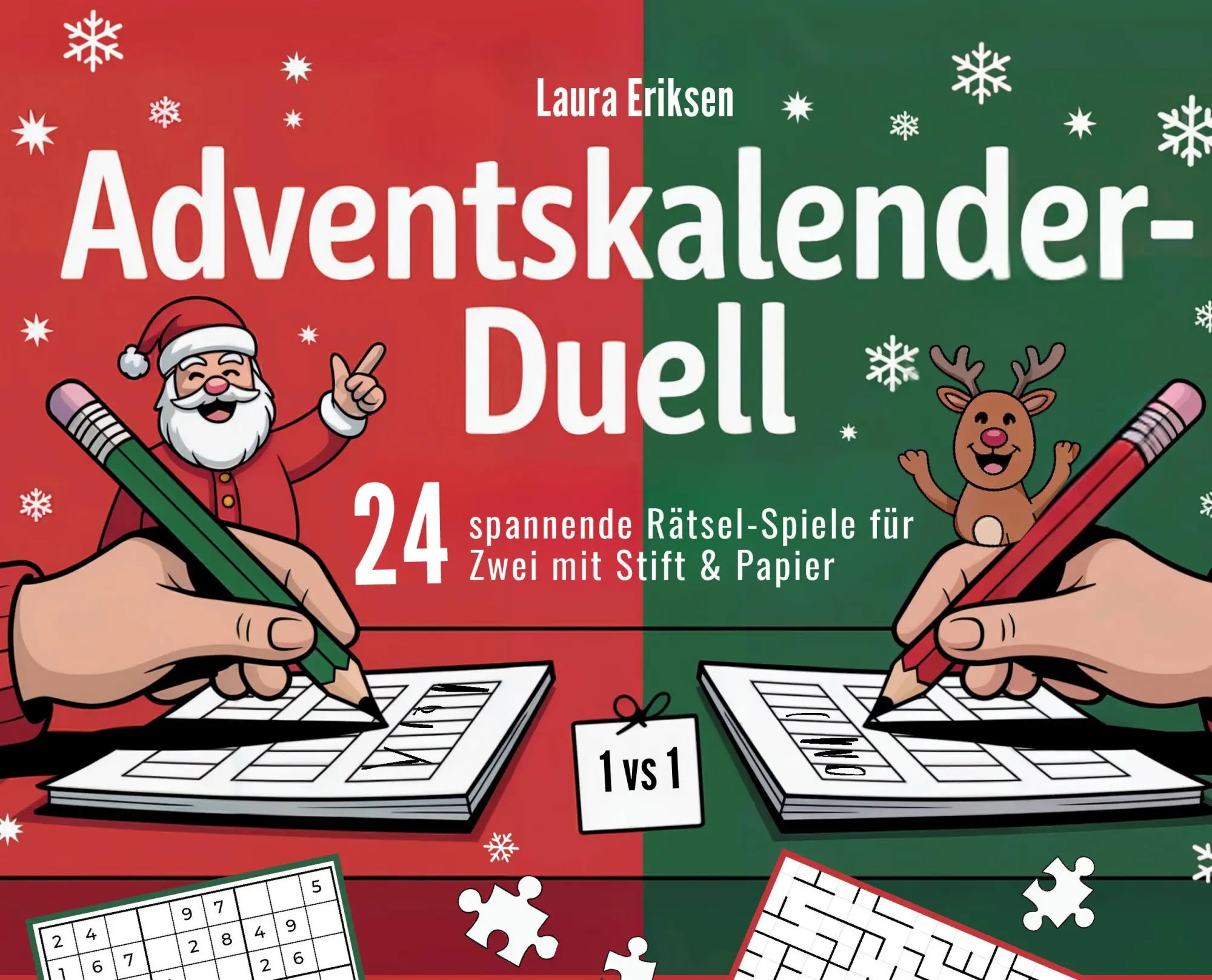 Cover: 9783911099363 | Adventskalender-Duell: 24 spannende Rätsel-Spiele für Zwei mit...