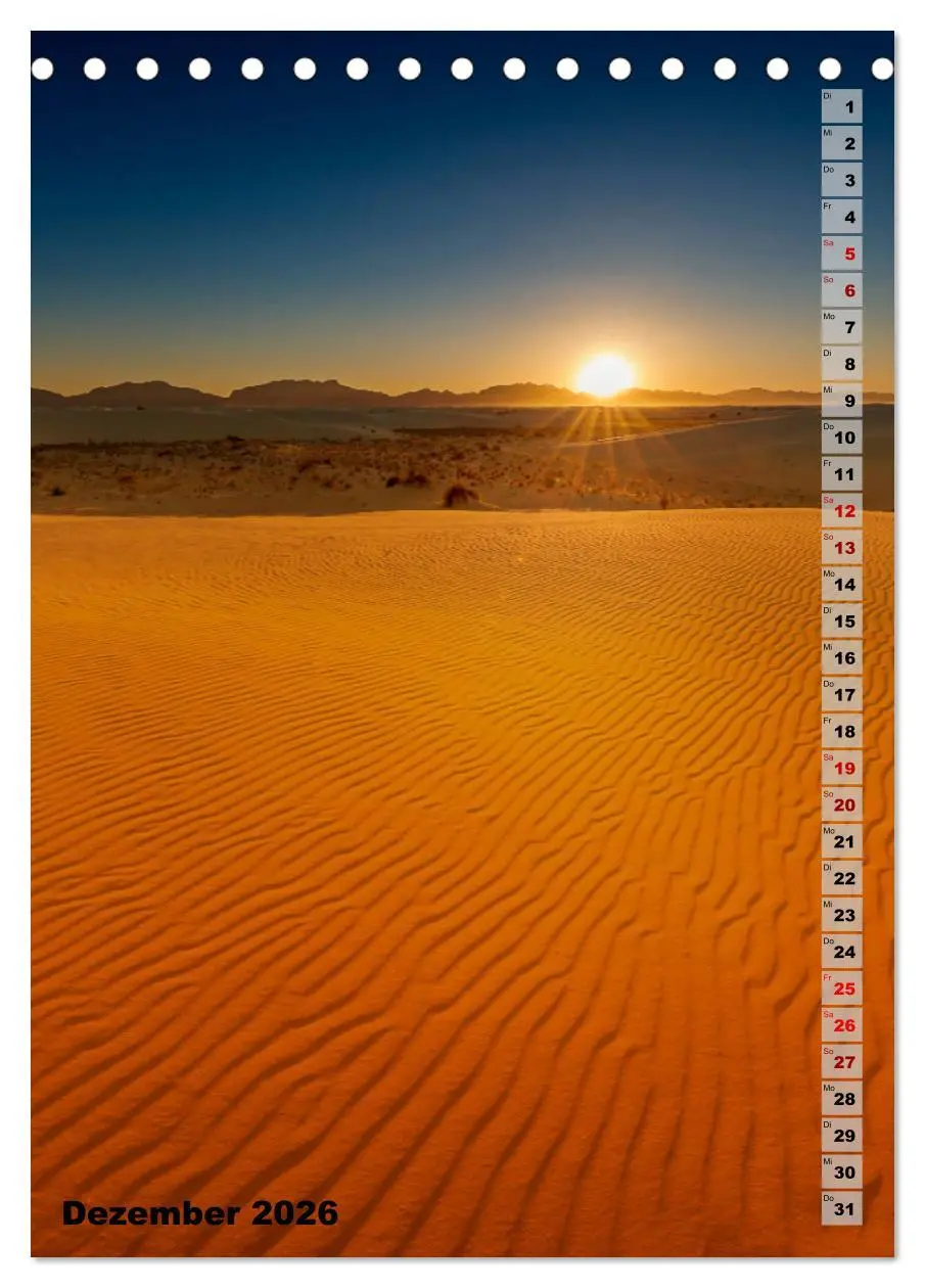 Bild: 9783516389463 | WHITE SANDS NATIONAL MONUMENT Wüstenimpressionen (Tischkalender...