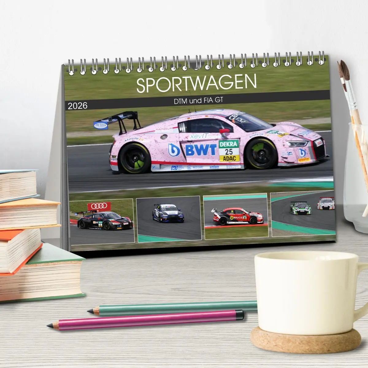 Bild: 9783516139563 | SPORTWAGEN DTM und FIA GT (Tischkalender 2026 DIN A5 quer),...