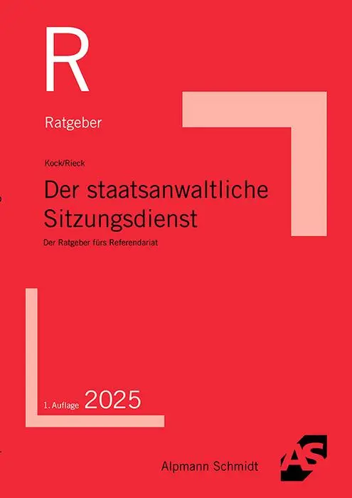 Cover: 9783867529563 | Der staatsanwaltliche Sitzungsdienst | Der Ratgeber fürs Referendariat