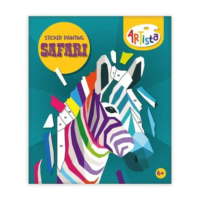Cover: 7640409429663 | Sticker Painting Buch Safari (MQ3) | Herausgegeben von ARTISTA | Spiel