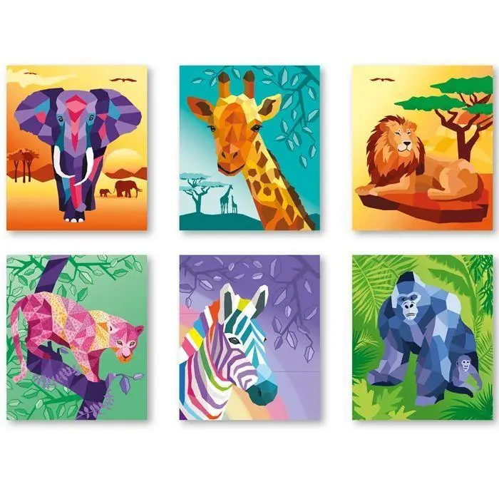 Bild: 7640409429663 | Sticker Painting Buch Safari (MQ3) | Herausgegeben von ARTISTA | Spiel