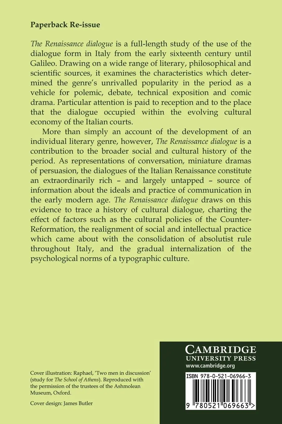 Rückseite: 9780521069663 | The Renaissance Dialogue | Virginia Cox | Taschenbuch | Englisch