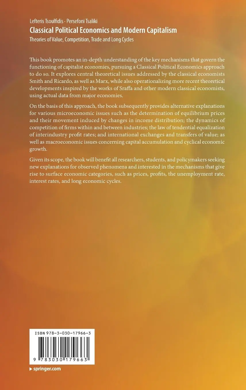 Rückseite: 9783030179663 | Classical Political Economics and Modern Capitalism | Tsaliki (u. a.)
