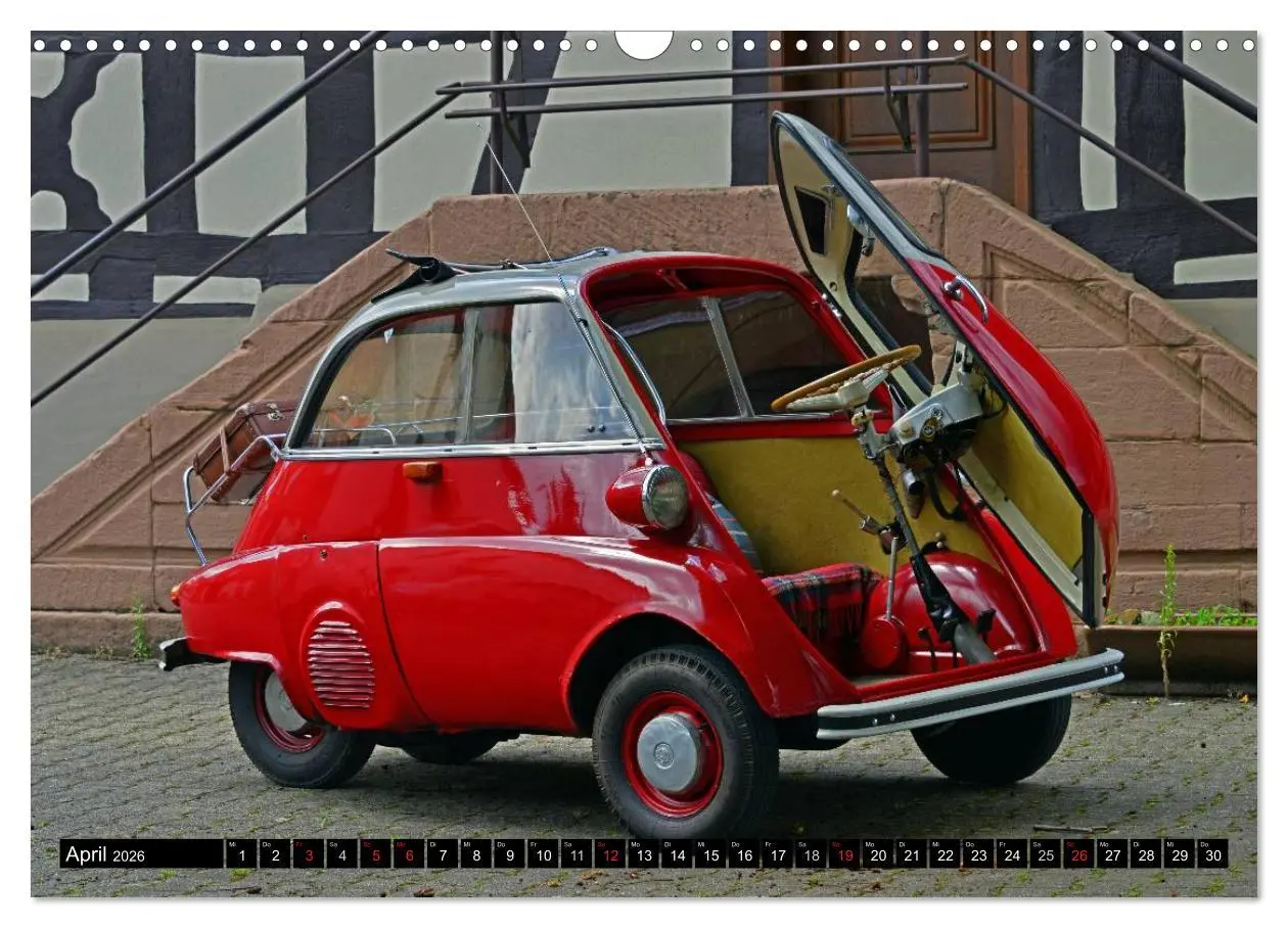 Bild: 9783516129663 | BMW Isetta - Die Knutschkugel (Wandkalender 2026 DIN A3 quer),...
