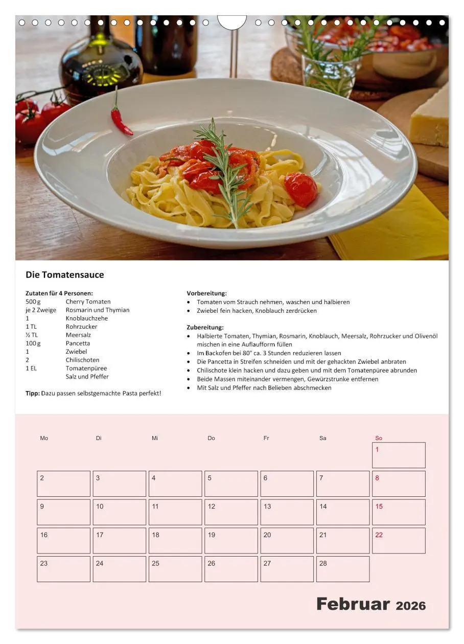 Bild: 9783516369663 | Der tolle Rezeptkalender (Wandkalender 2026 DIN A3 hoch), CALVENDO...