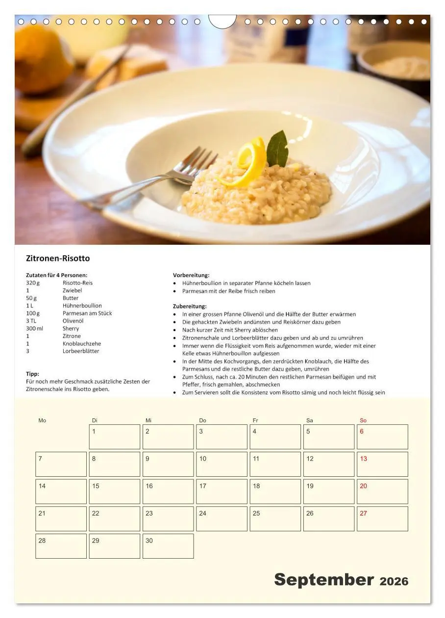 Bild: 9783516369663 | Der tolle Rezeptkalender (Wandkalender 2026 DIN A3 hoch), CALVENDO...