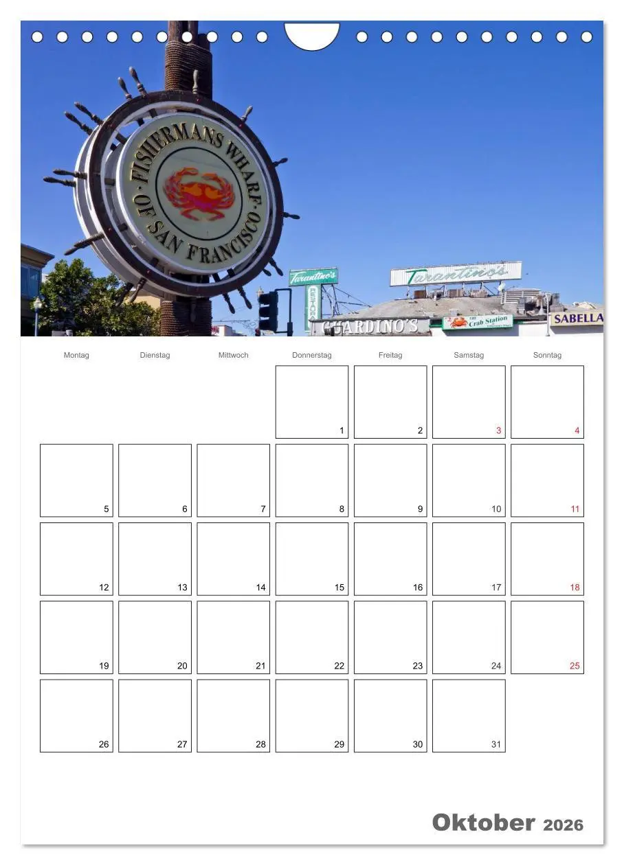 Bild: 9783516439663 | SAN FRANCISCO Terminplaner (Wandkalender 2026 DIN A4 hoch),...