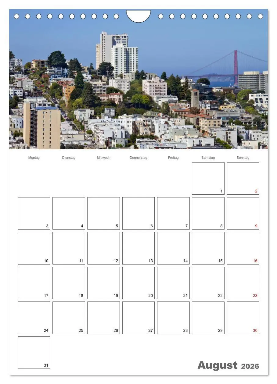 Bild: 9783516439663 | SAN FRANCISCO Terminplaner (Wandkalender 2026 DIN A4 hoch),...