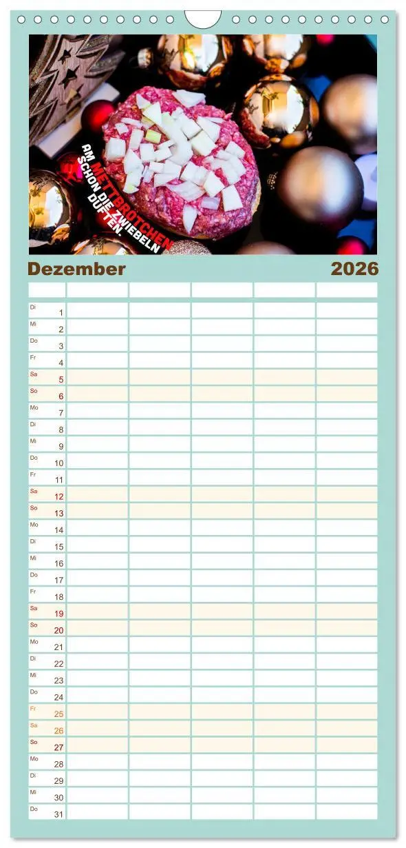 Bild: 9783516509663 | Familienplaner 2026 - Mettkalender - Spread some more Mett mit 5...