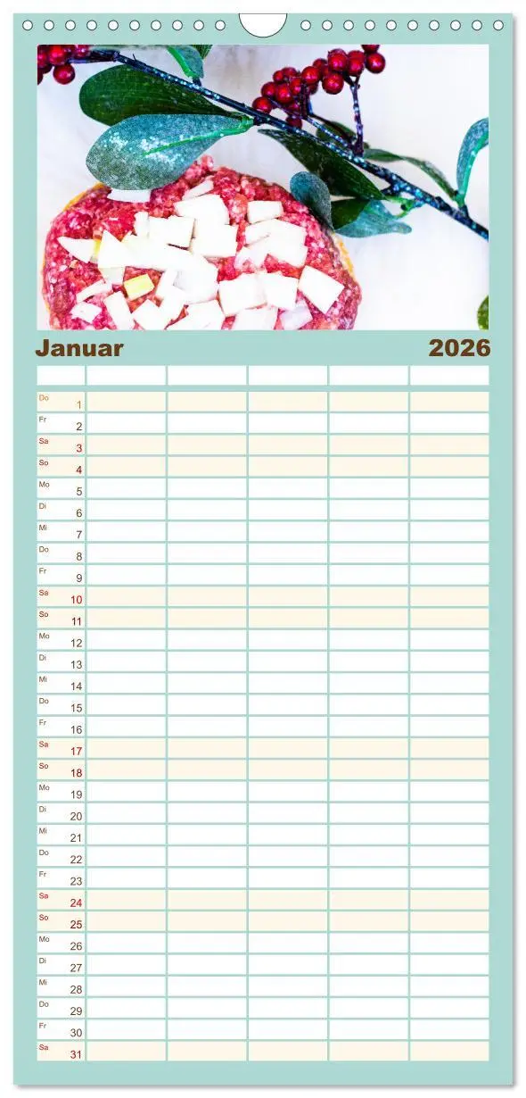 Bild: 9783516509663 | Familienplaner 2026 - Mettkalender - Spread some more Mett mit 5...