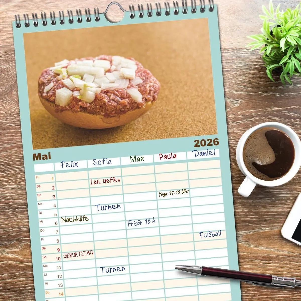 Bild: 9783516509663 | Familienplaner 2026 - Mettkalender - Spread some more Mett mit 5...