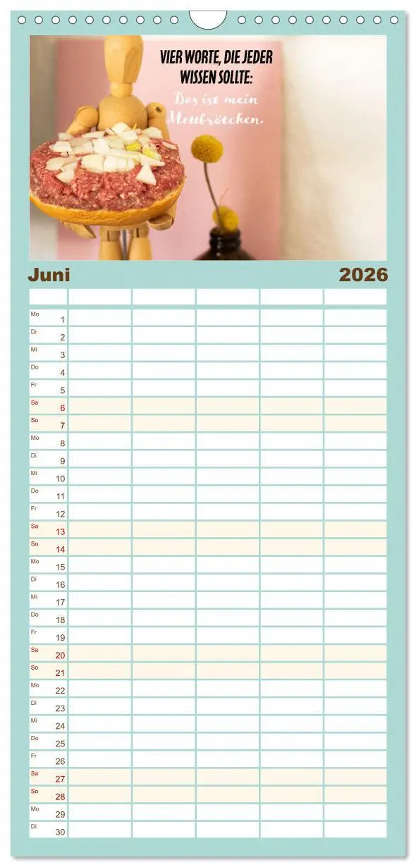 Bild: 9783516509663 | Familienplaner 2026 - Mettkalender - Spread some more Mett mit 5...