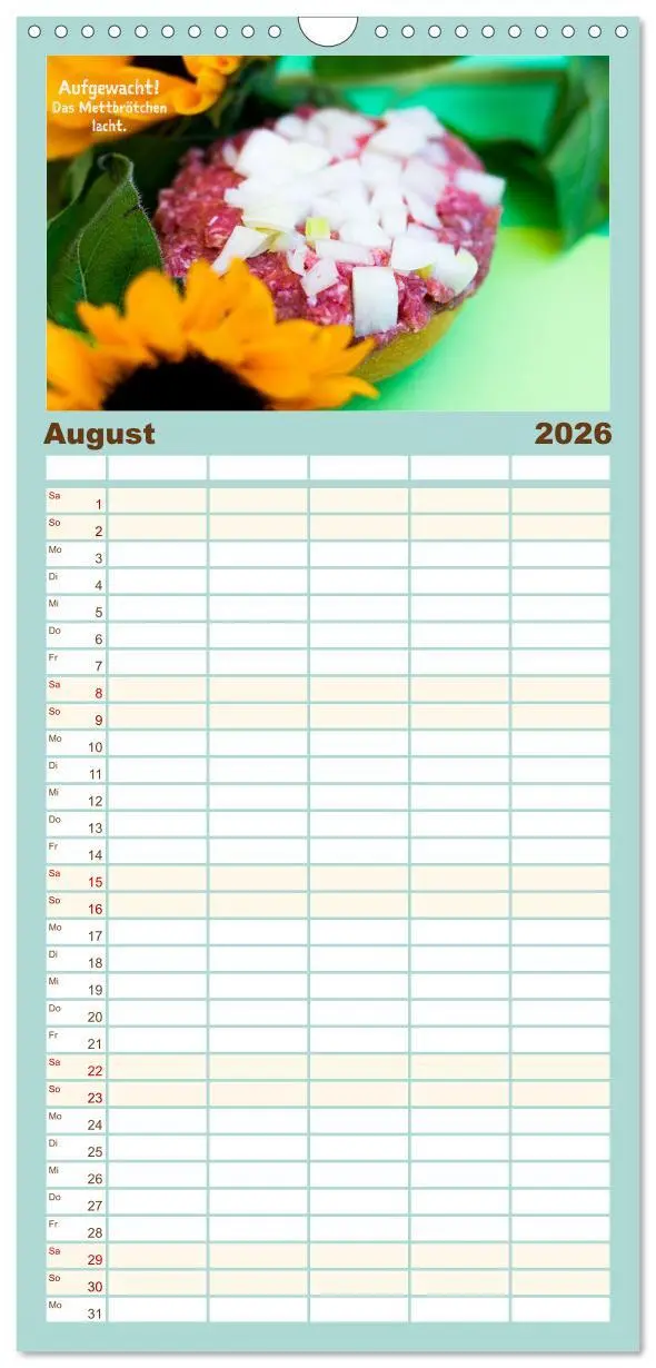 Bild: 9783516509663 | Familienplaner 2026 - Mettkalender - Spread some more Mett mit 5...