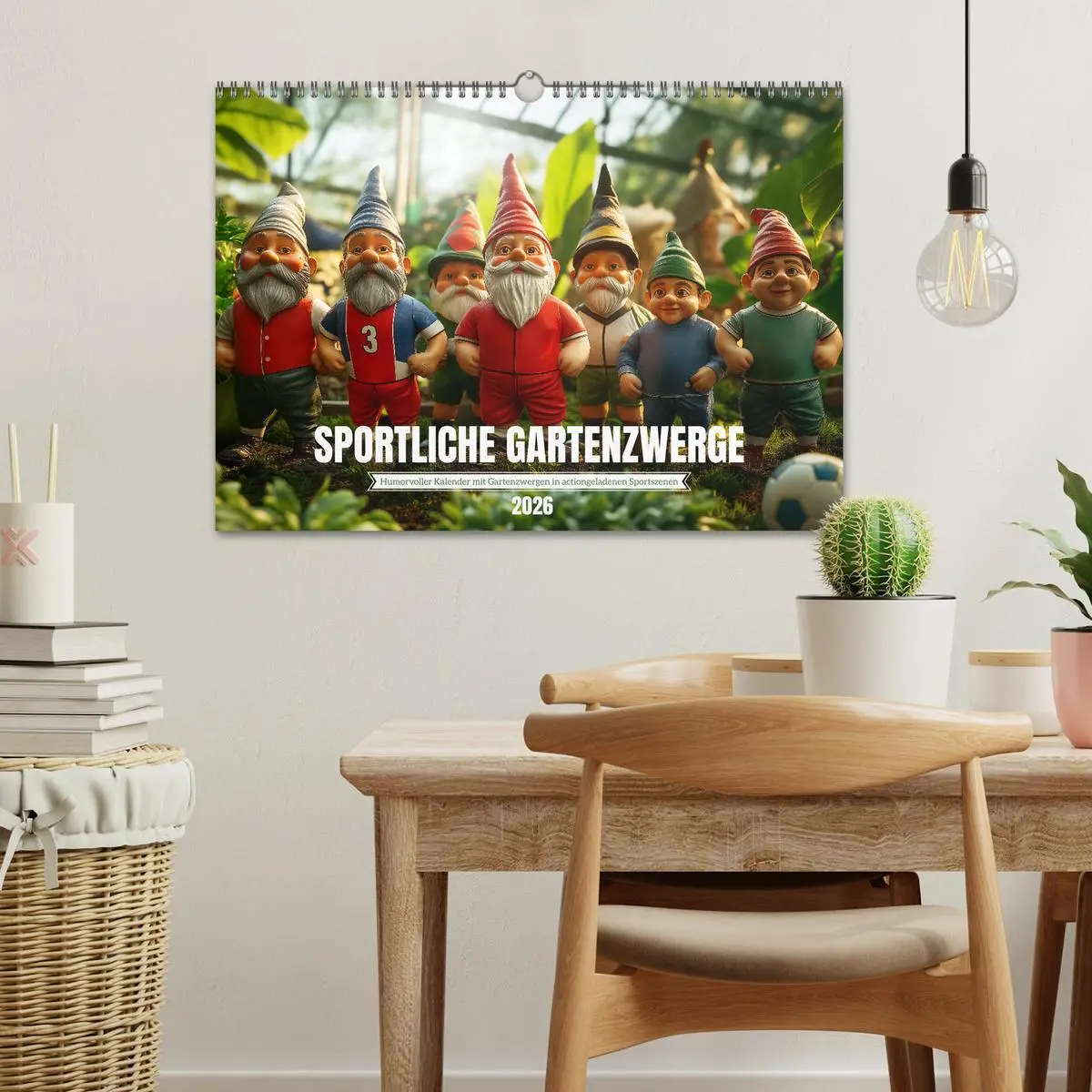 Bild: 9783457339763 | Sportliche Gartenzwerge (Wandkalender 2026 DIN A3 quer), CALVENDO...