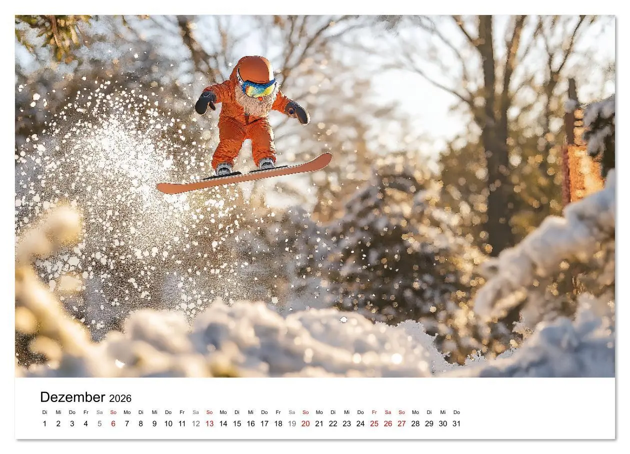 Bild: 9783457339763 | Sportliche Gartenzwerge (Wandkalender 2026 DIN A3 quer), CALVENDO...