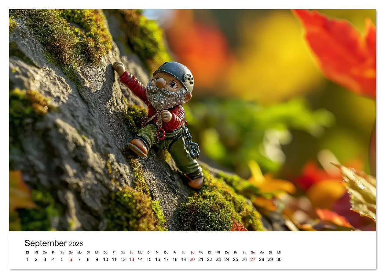 Bild: 9783457339763 | Sportliche Gartenzwerge (Wandkalender 2026 DIN A3 quer), CALVENDO...