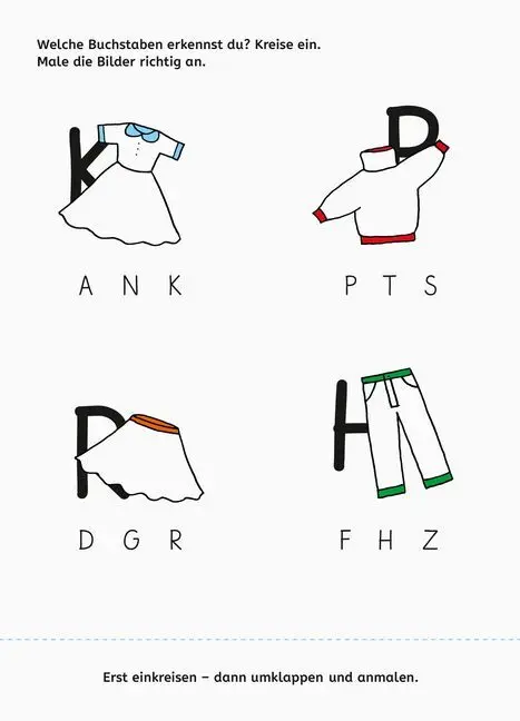 Rückseite: 9783473489763 | Malen nach Zahlen, Vorschule: Erste Buchstaben | Kirstin Jebautzke
