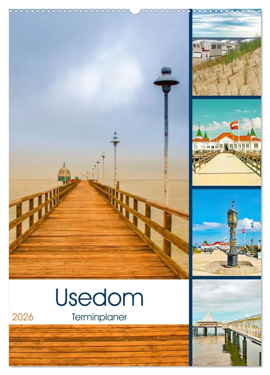 Cover: 9783516359763 | Usedom - Terminplaner (Wandkalender 2026 DIN A2 hoch), CALVENDO...