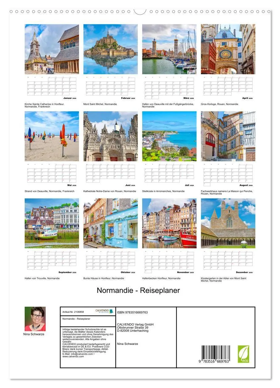 Bild: 9783516669763 | Normandie - Reiseplaner (hochwertiger Premium Wandkalender 2026 DIN...