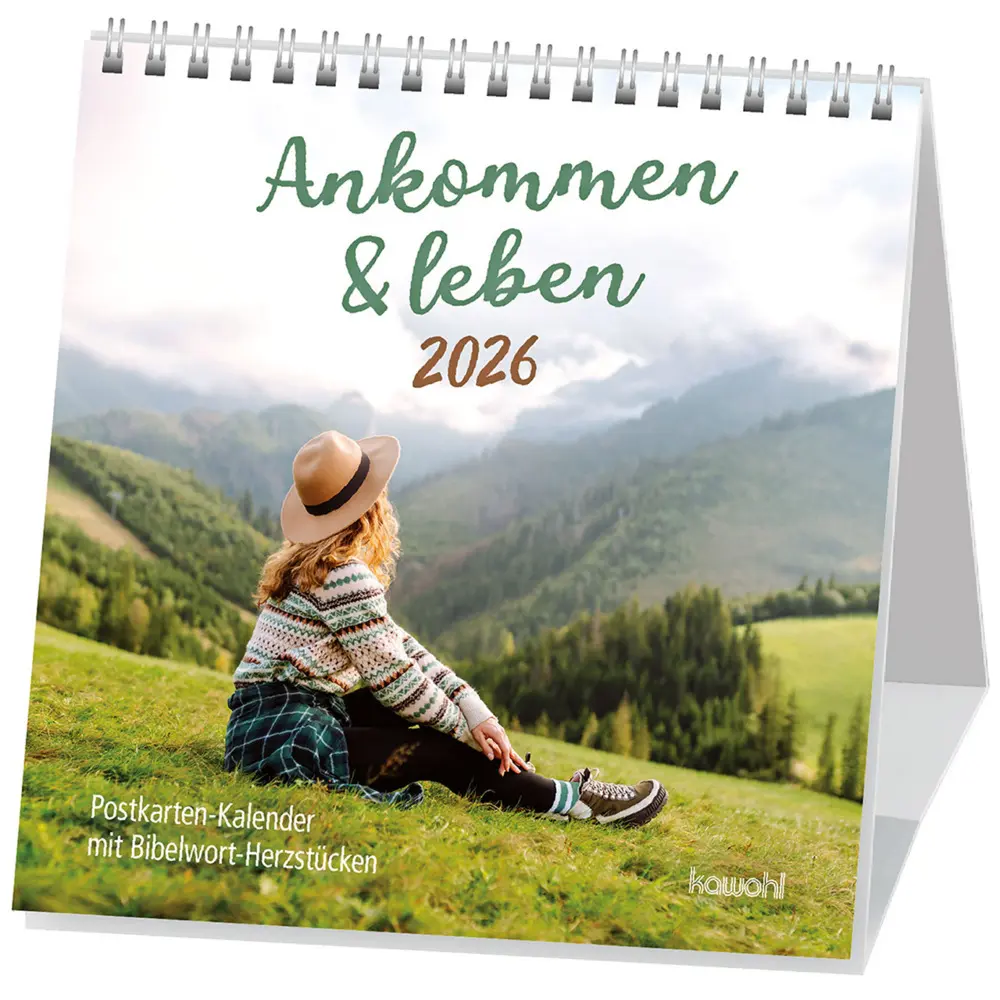 Cover: 9783754879863 | Ankommen &amp; leben 2026 | Postkartenkalender mit Bibelwort-Herzstücken